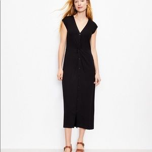 LOFT • Twist Button Midi Shirtdress